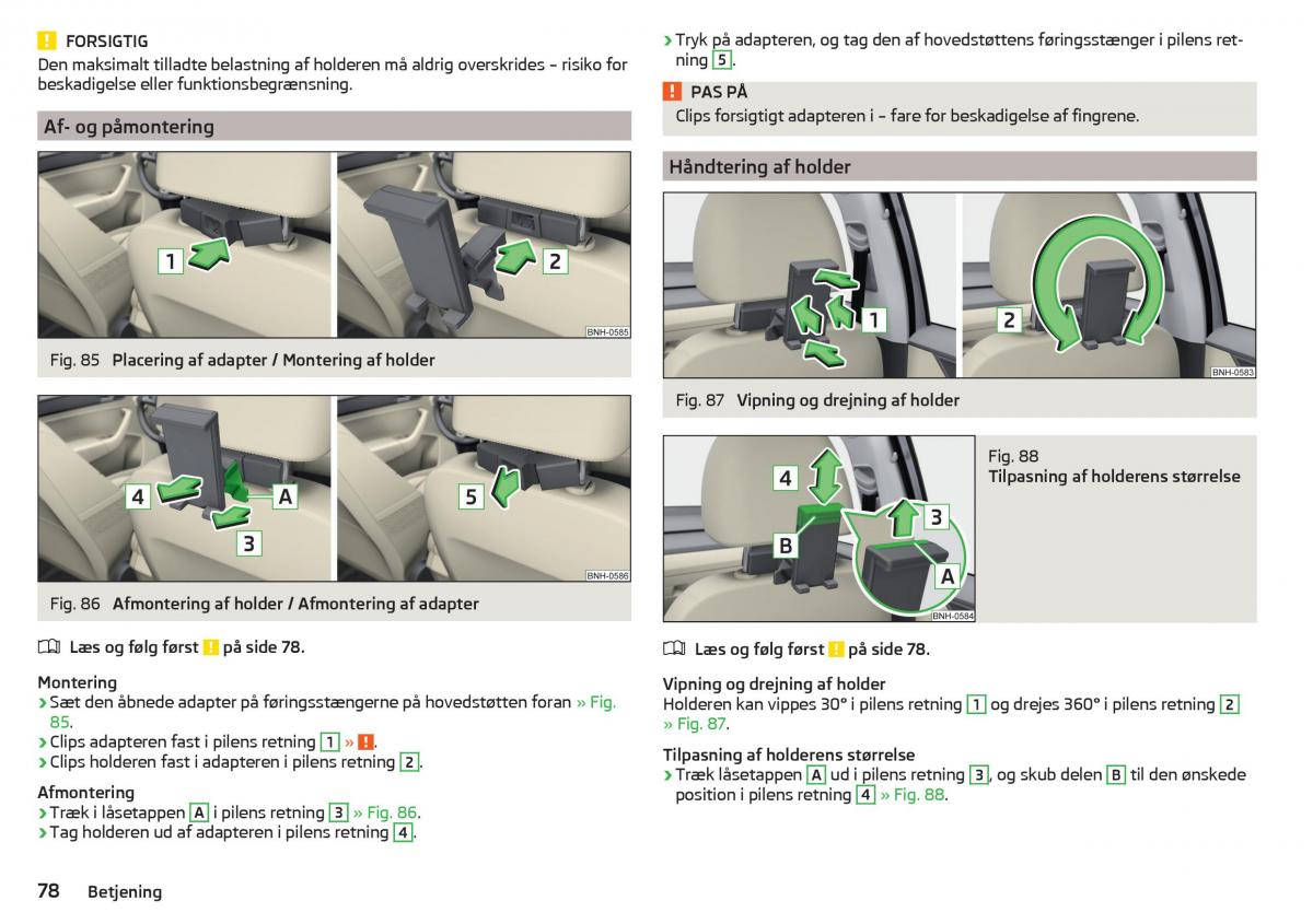 Skoda Rapid Bilens instruktionsbog / page 80