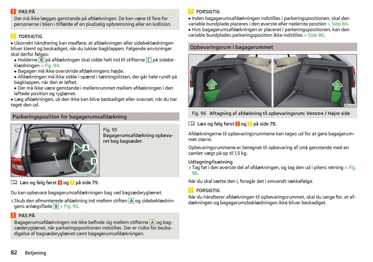 Skoda Rapid Bilens instruktionsbog / page 84