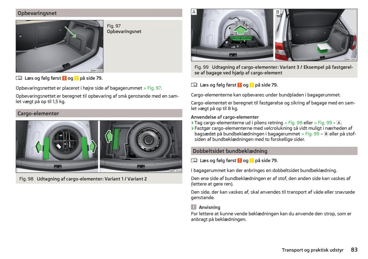 Skoda Rapid Bilens instruktionsbog / page 85