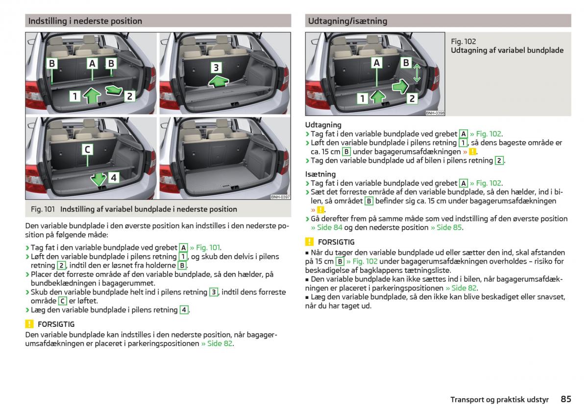 Skoda Rapid Bilens instruktionsbog / page 87