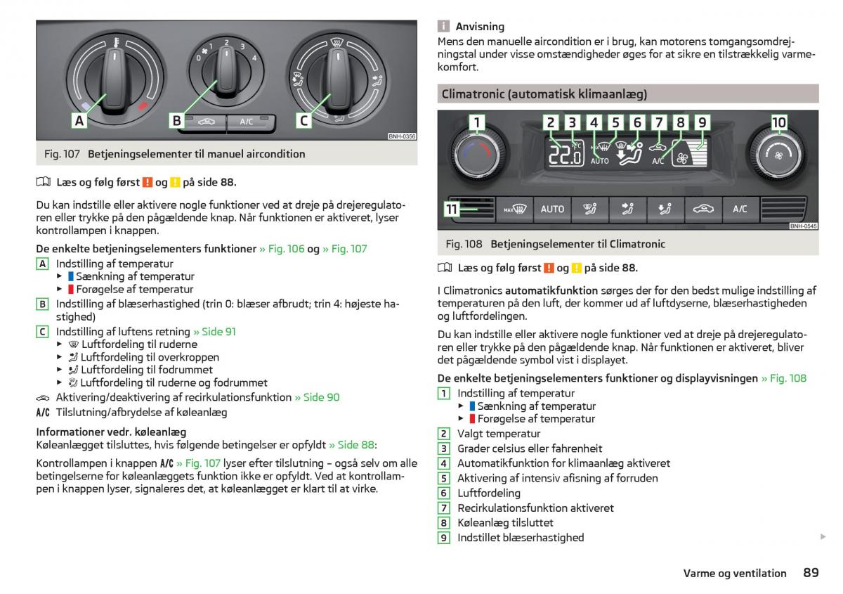 Skoda Rapid Bilens instruktionsbog / page 91