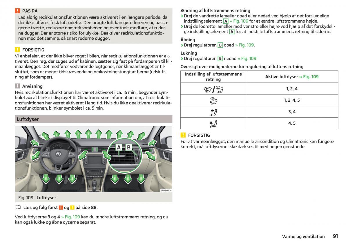 Skoda Rapid Bilens instruktionsbog / page 93