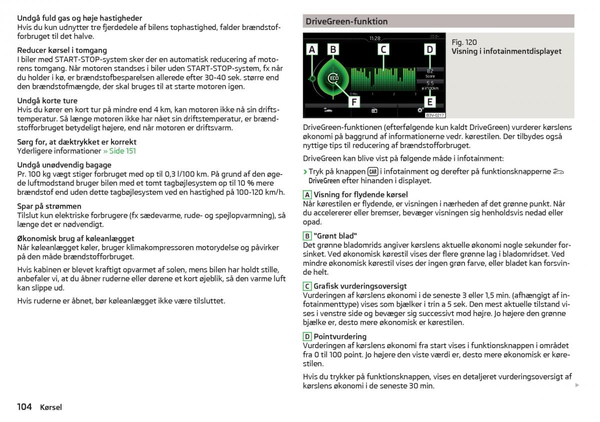 Skoda Rapid Bilens instruktionsbog / page 106