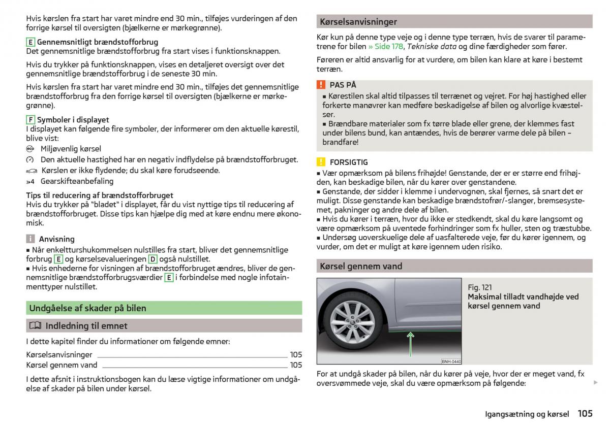 Skoda Rapid Bilens instruktionsbog / page 107