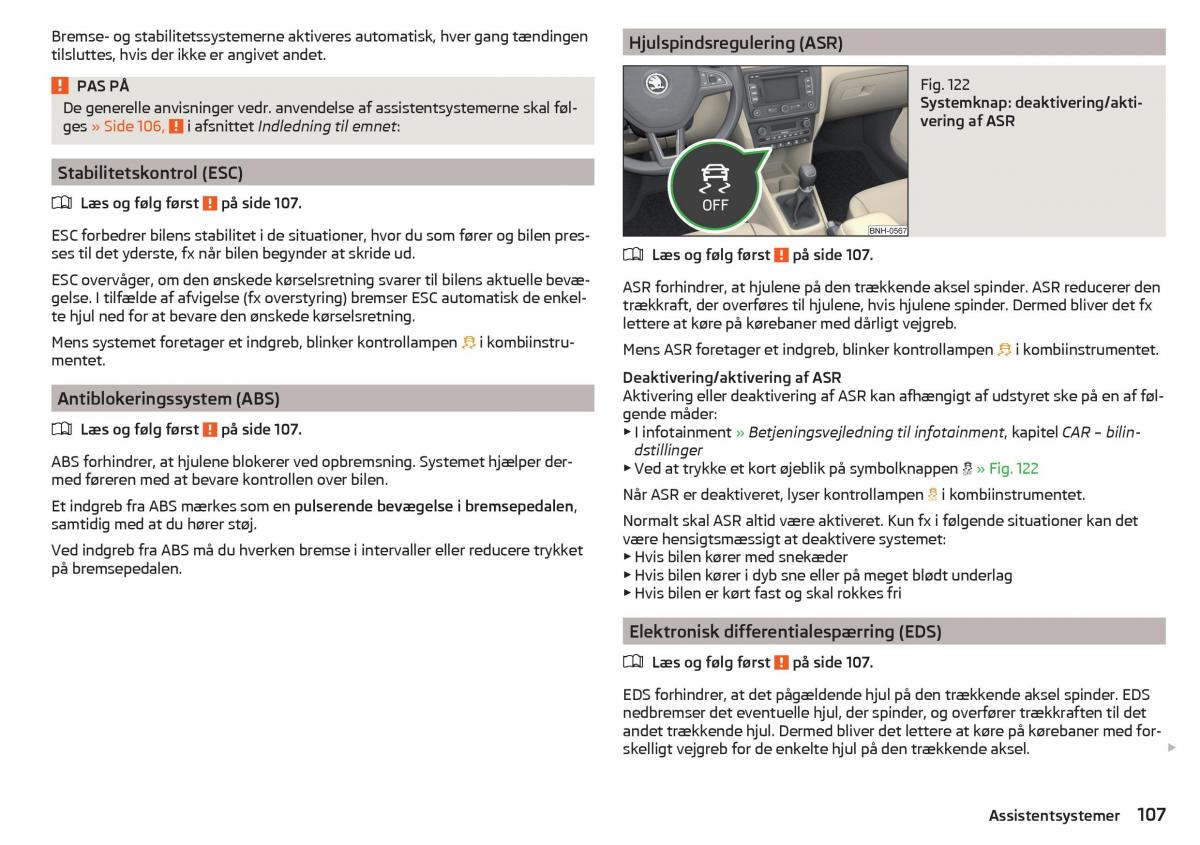 Skoda Rapid Bilens instruktionsbog / page 109