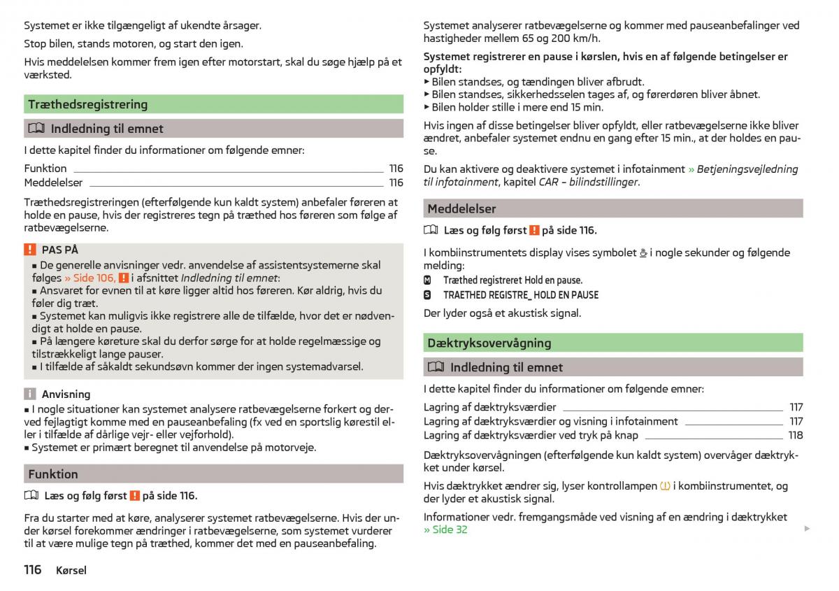 Skoda Rapid Bilens instruktionsbog / page 118