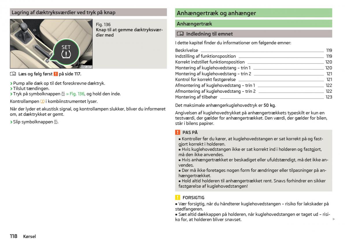 Skoda Rapid Bilens instruktionsbog / page 120