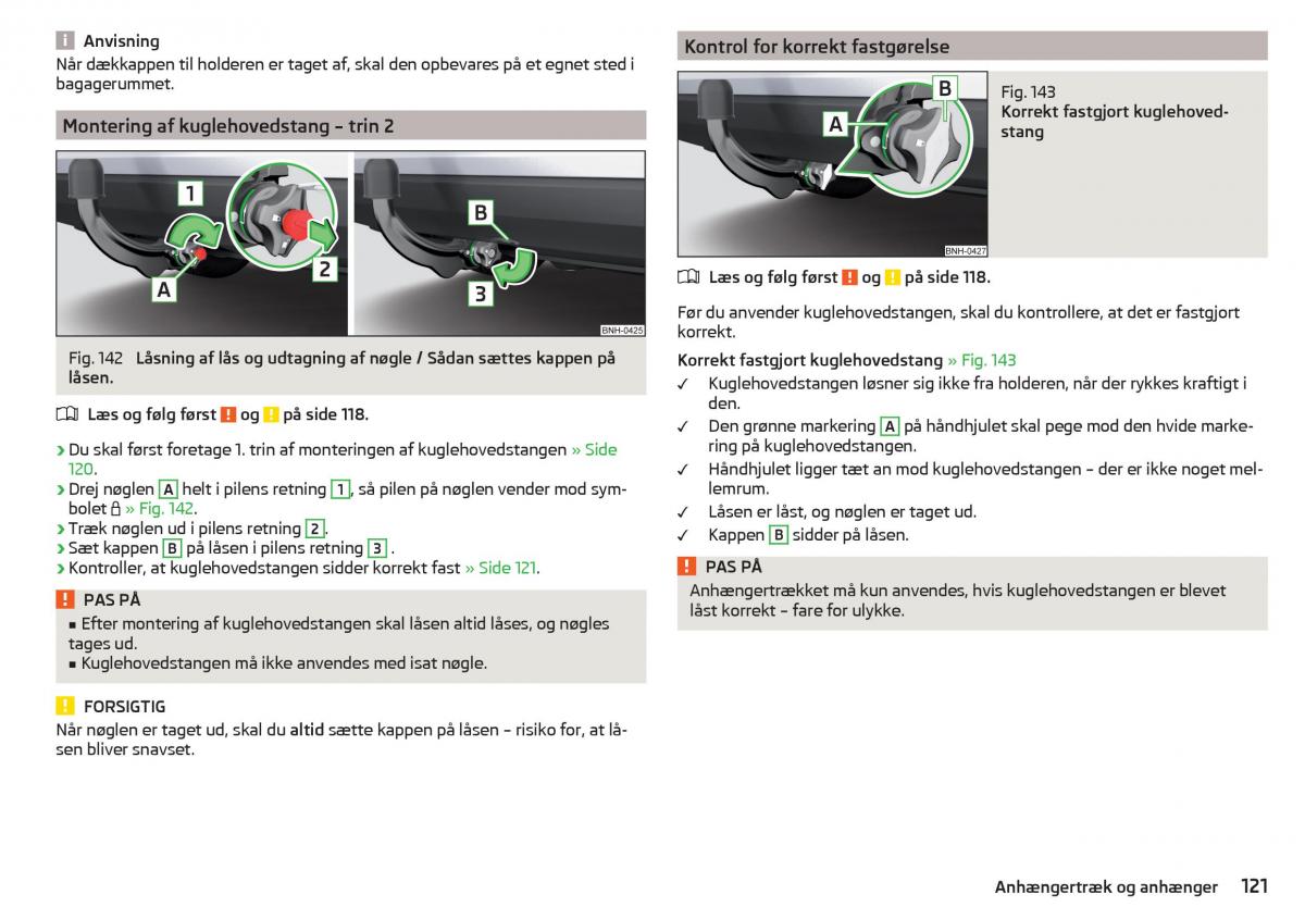 Skoda Rapid Bilens instruktionsbog / page 123