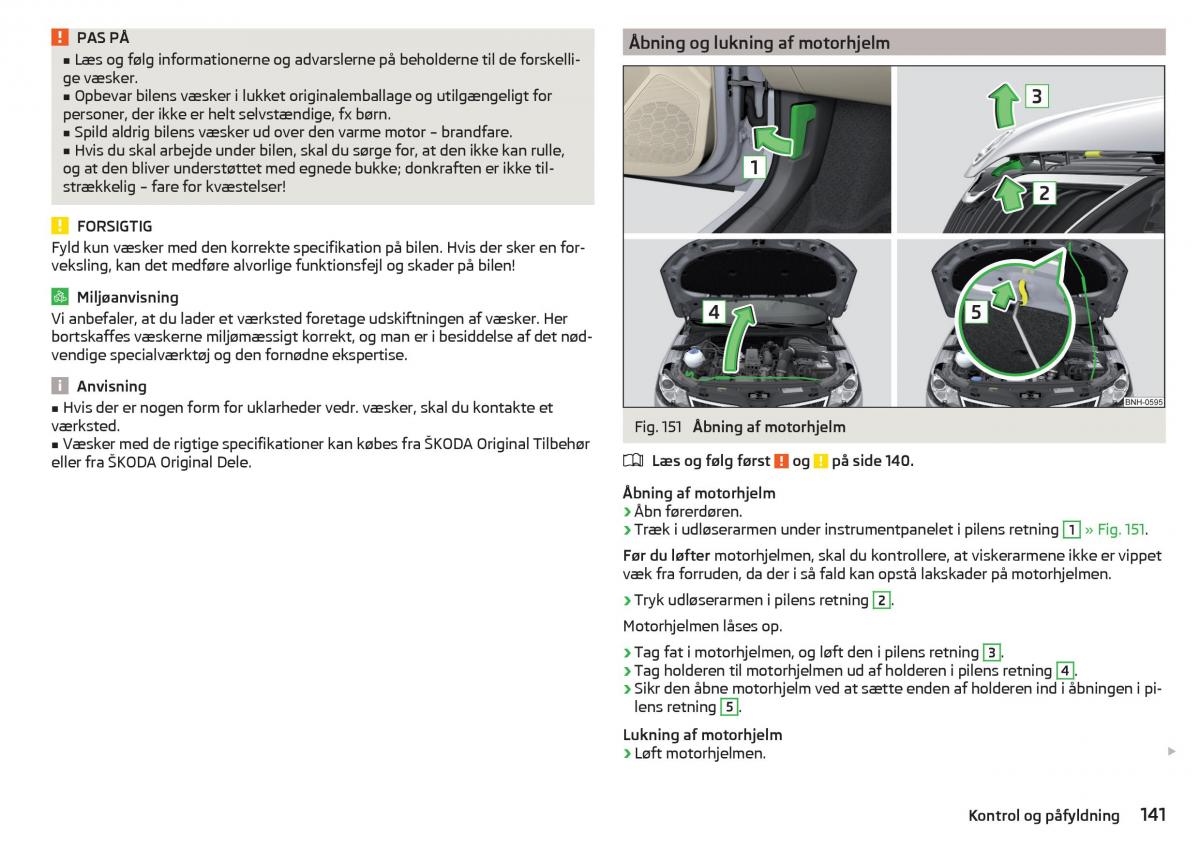 Skoda Rapid Bilens instruktionsbog / page 143