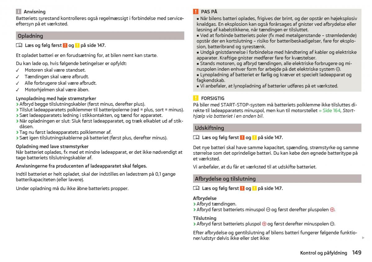 Skoda Rapid Bilens instruktionsbog / page 151