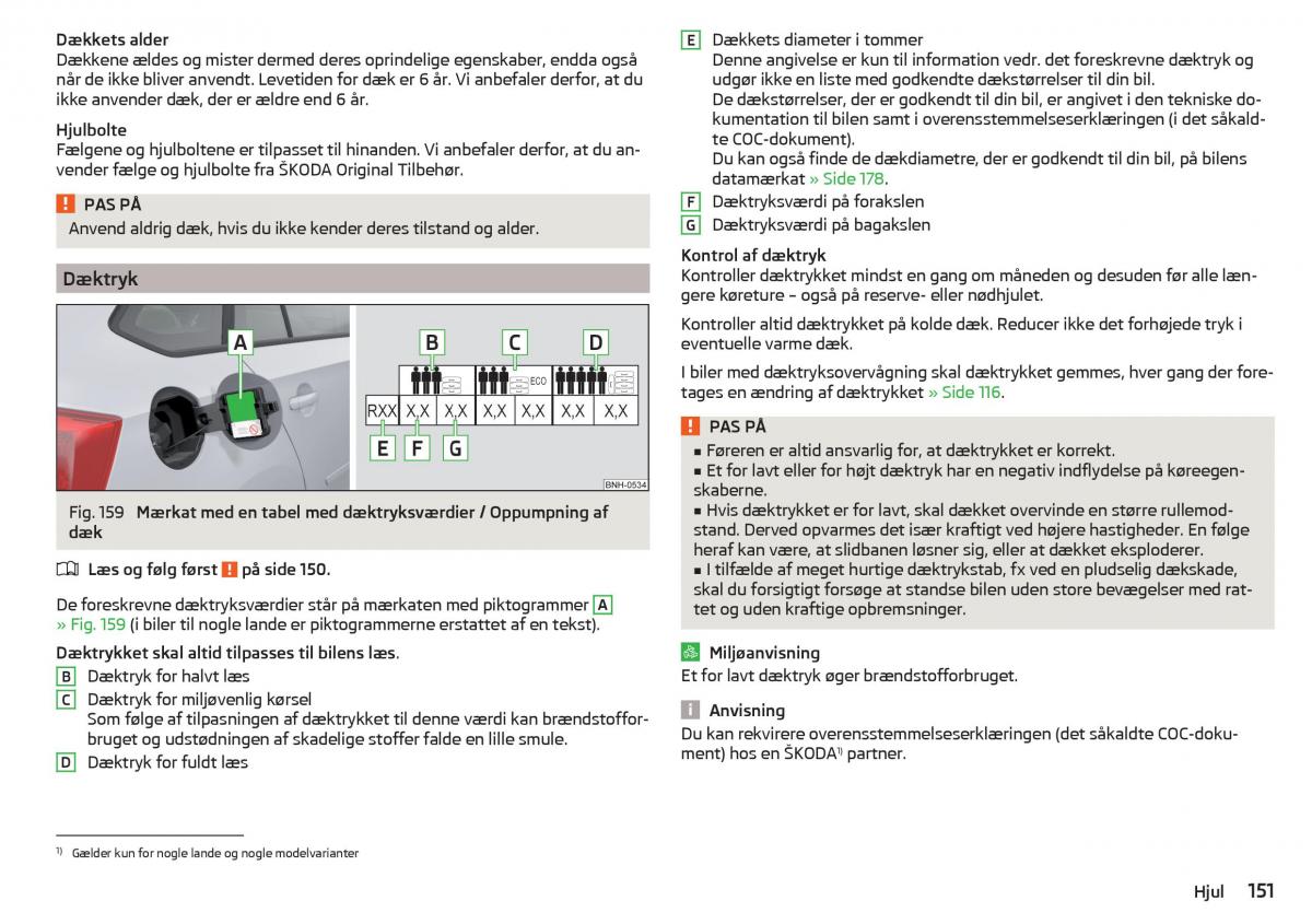 Skoda Rapid Bilens instruktionsbog / page 153