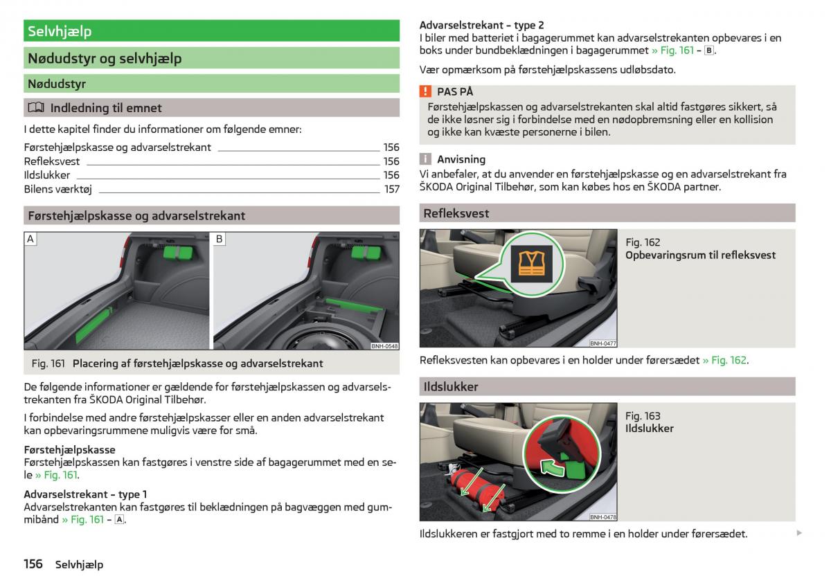 Skoda Rapid Bilens instruktionsbog / page 158