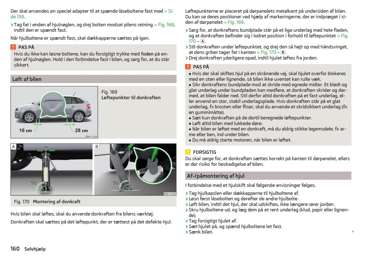 Skoda Rapid Bilens instruktionsbog / page 162