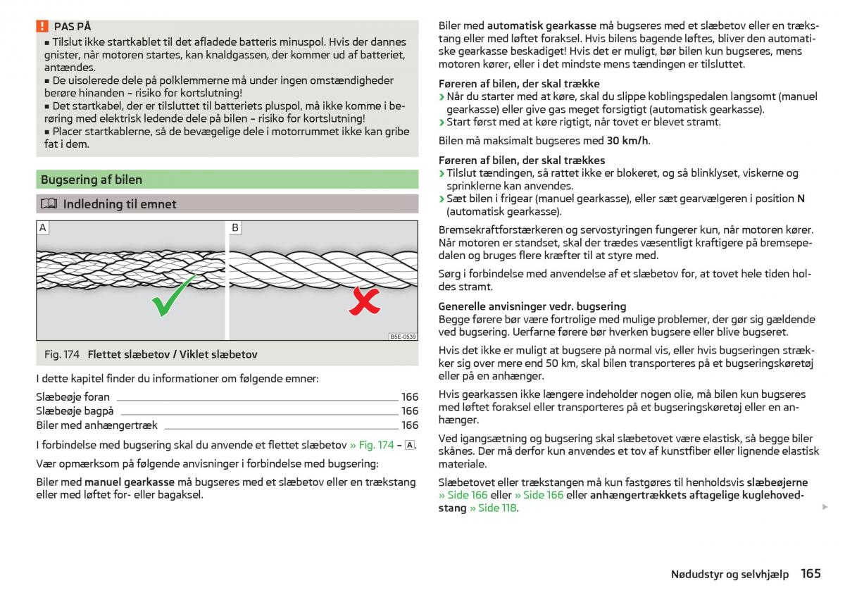 Skoda Rapid Bilens instruktionsbog / page 167