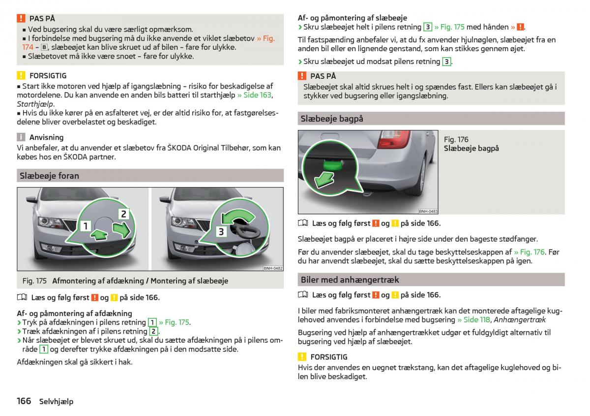 Skoda Rapid Bilens instruktionsbog / page 168