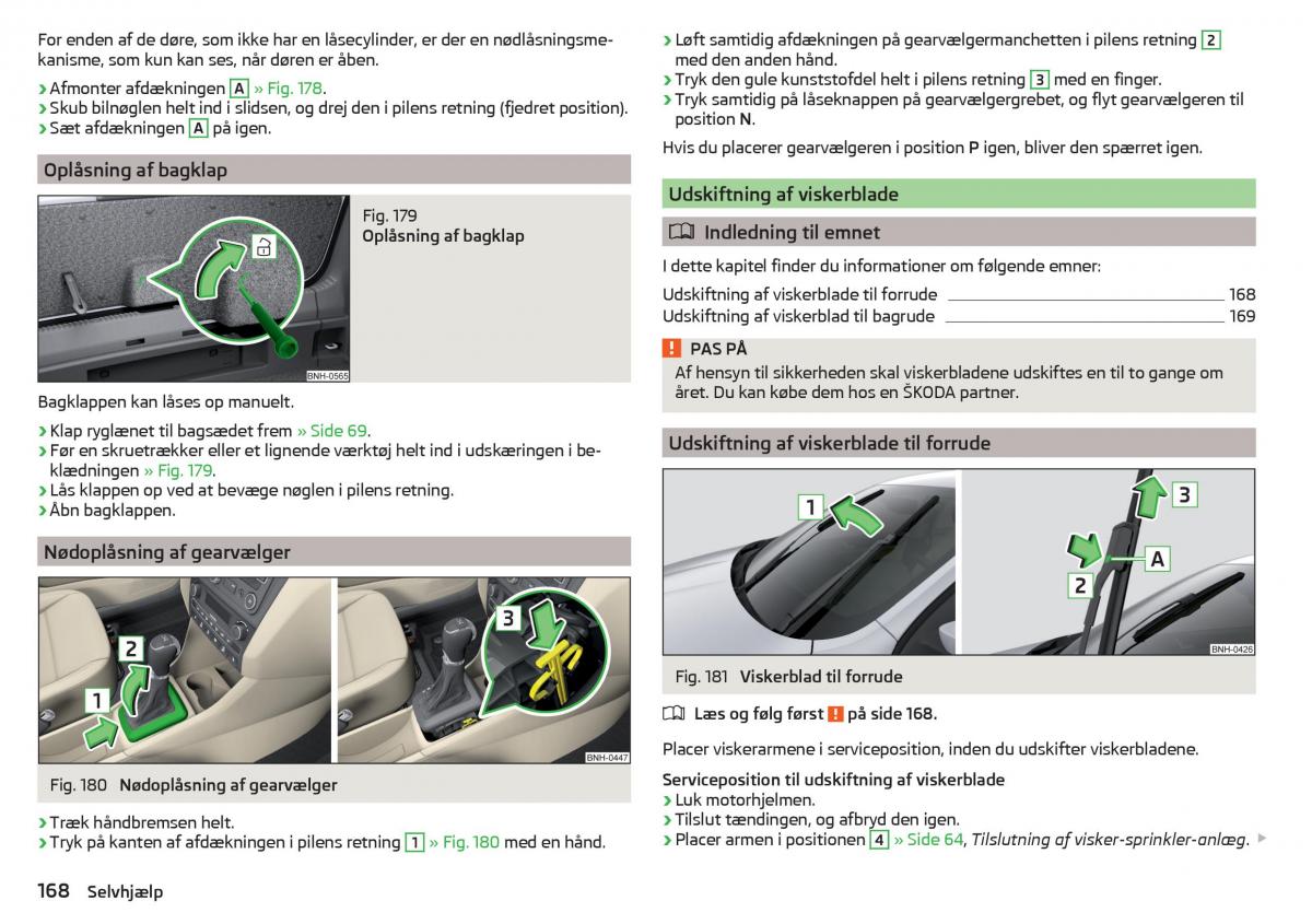 Skoda Rapid Bilens instruktionsbog / page 170