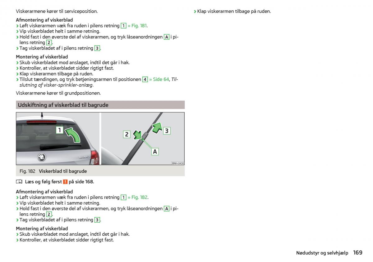 Skoda Rapid Bilens instruktionsbog / page 171