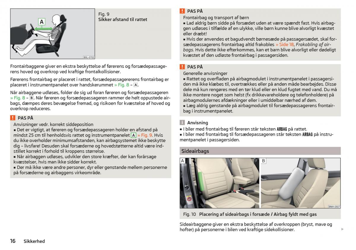 Skoda Rapid Bilens instruktionsbog / page 18