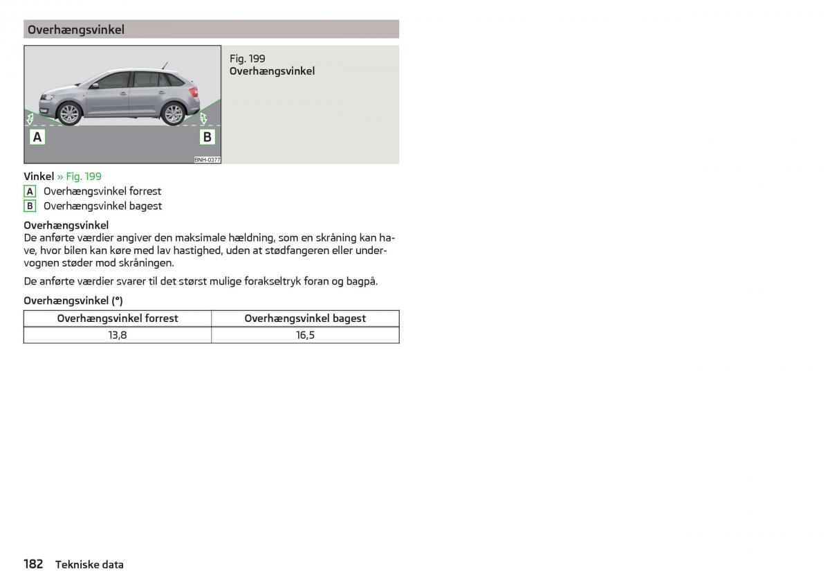 Skoda Rapid Bilens instruktionsbog / page 184