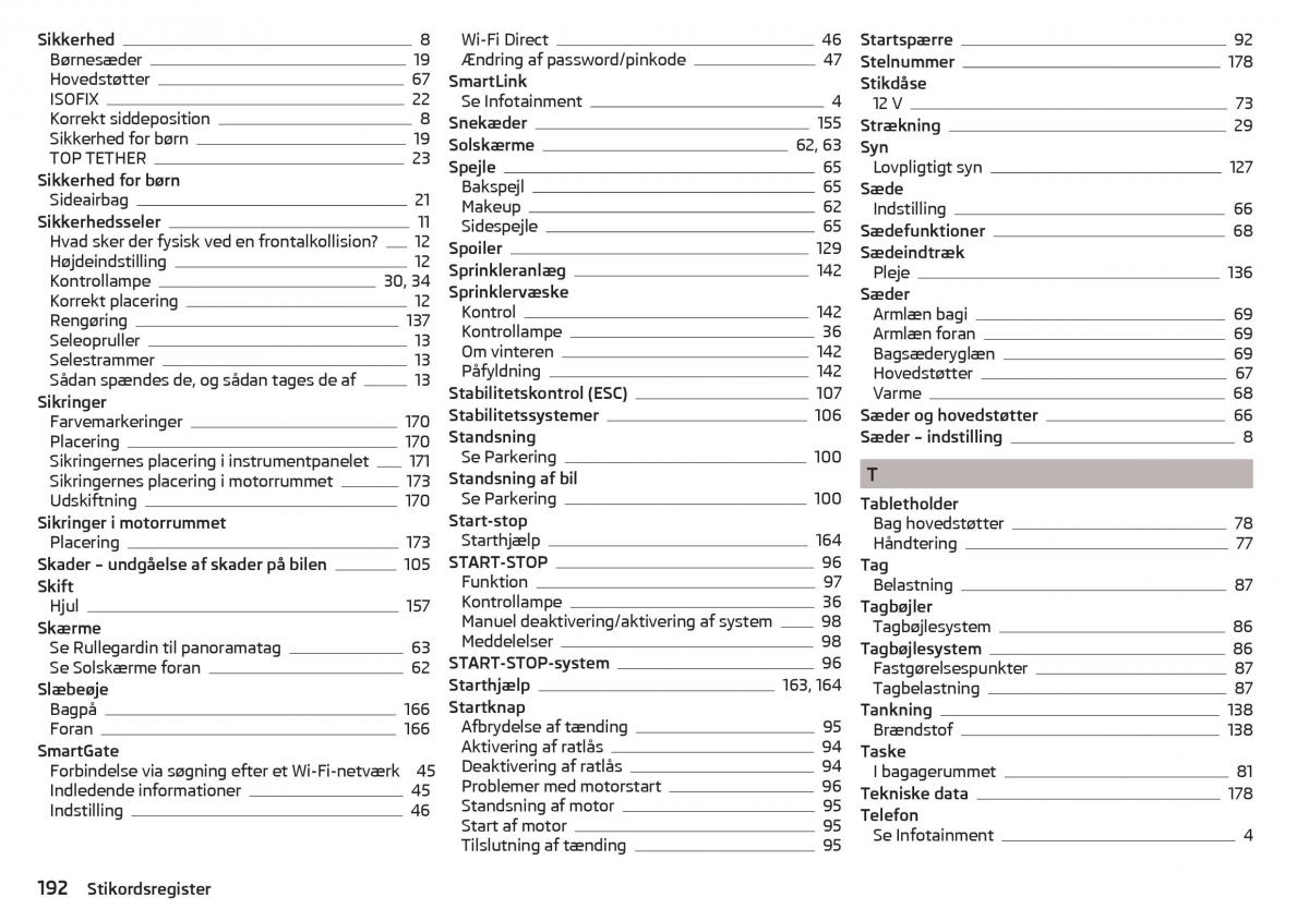 Skoda Rapid Bilens instruktionsbog / page 194