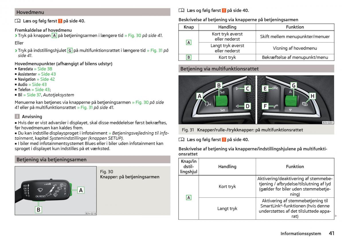 Skoda Rapid Bilens instruktionsbog / page 43