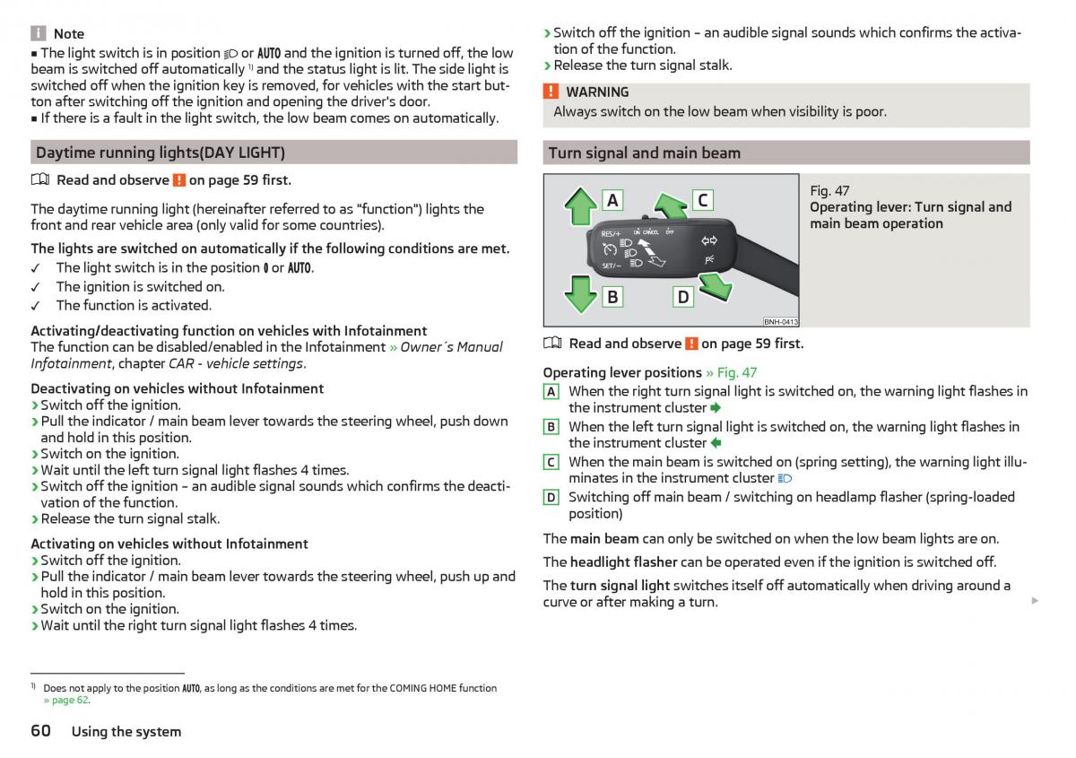 Skoda Rapid owners manual / page 62