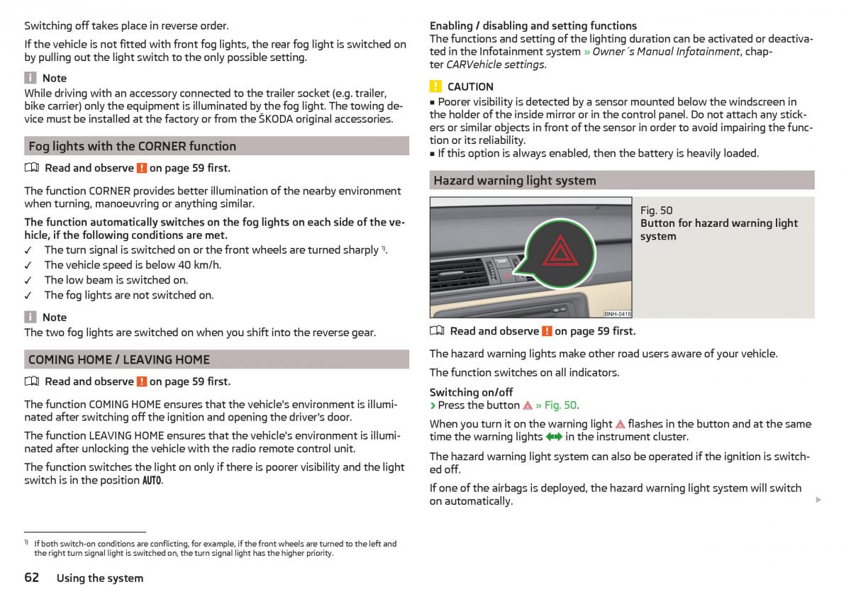 Skoda Rapid owners manual / page 64