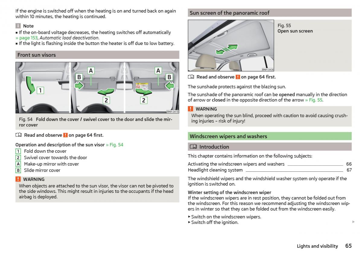 Skoda Rapid owners manual / page 67