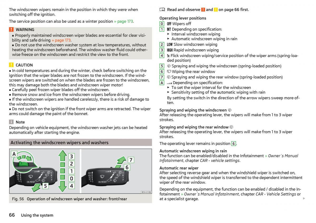 Skoda Rapid owners manual / page 68