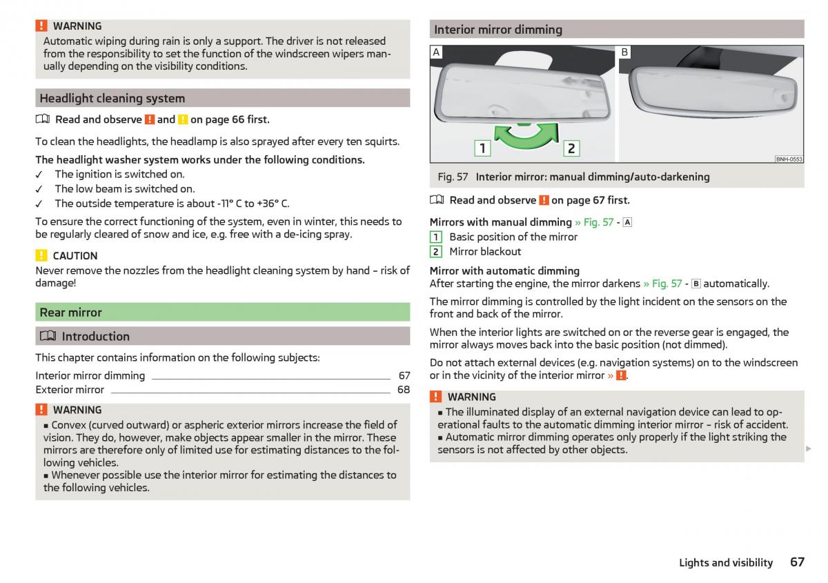 Skoda Rapid owners manual / page 69