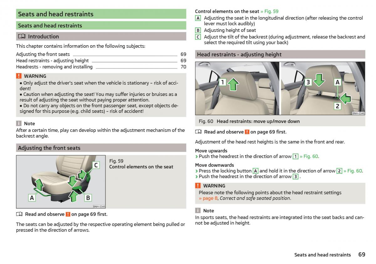 Skoda Rapid owners manual / page 71