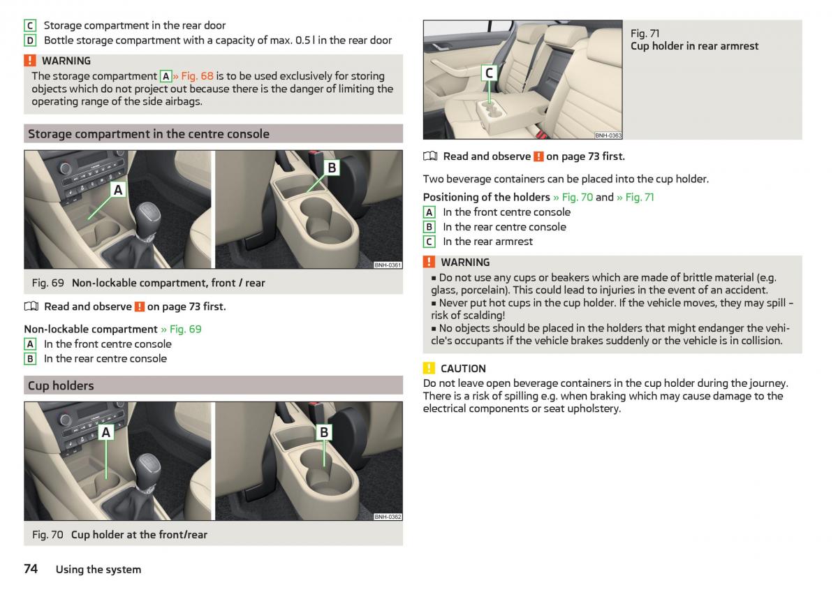 Skoda Rapid owners manual / page 76