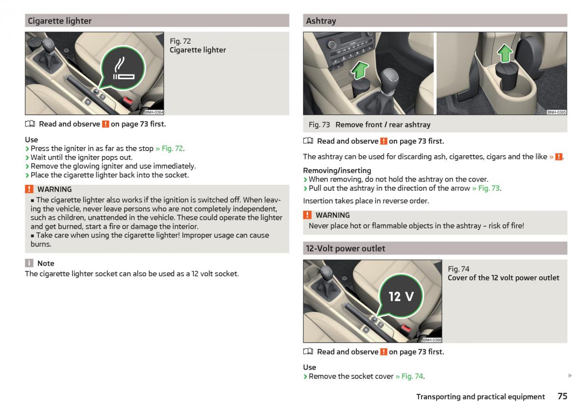 Skoda Rapid owners manual / page 77