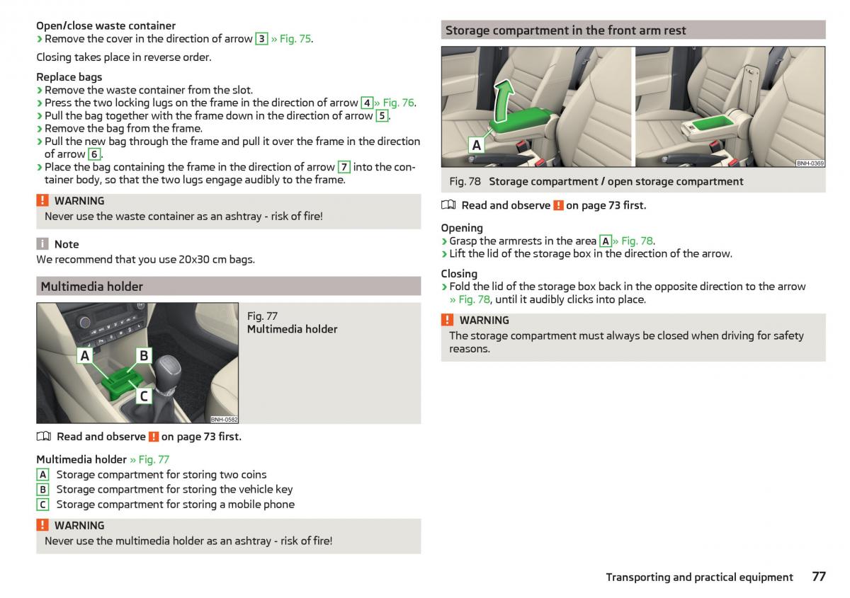 Skoda Rapid owners manual / page 79