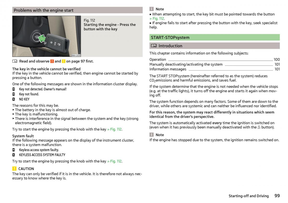 Skoda Rapid owners manual / page 101