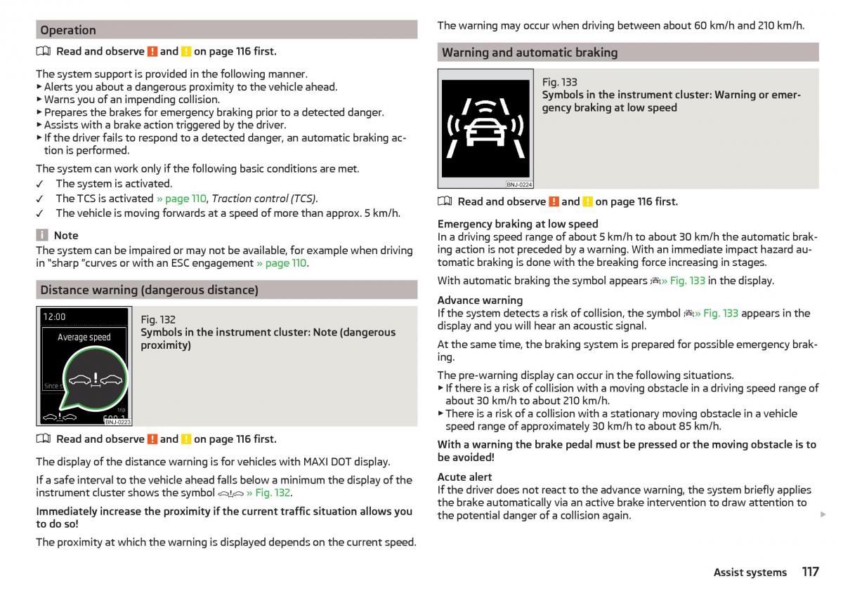 Skoda Rapid owners manual / page 119