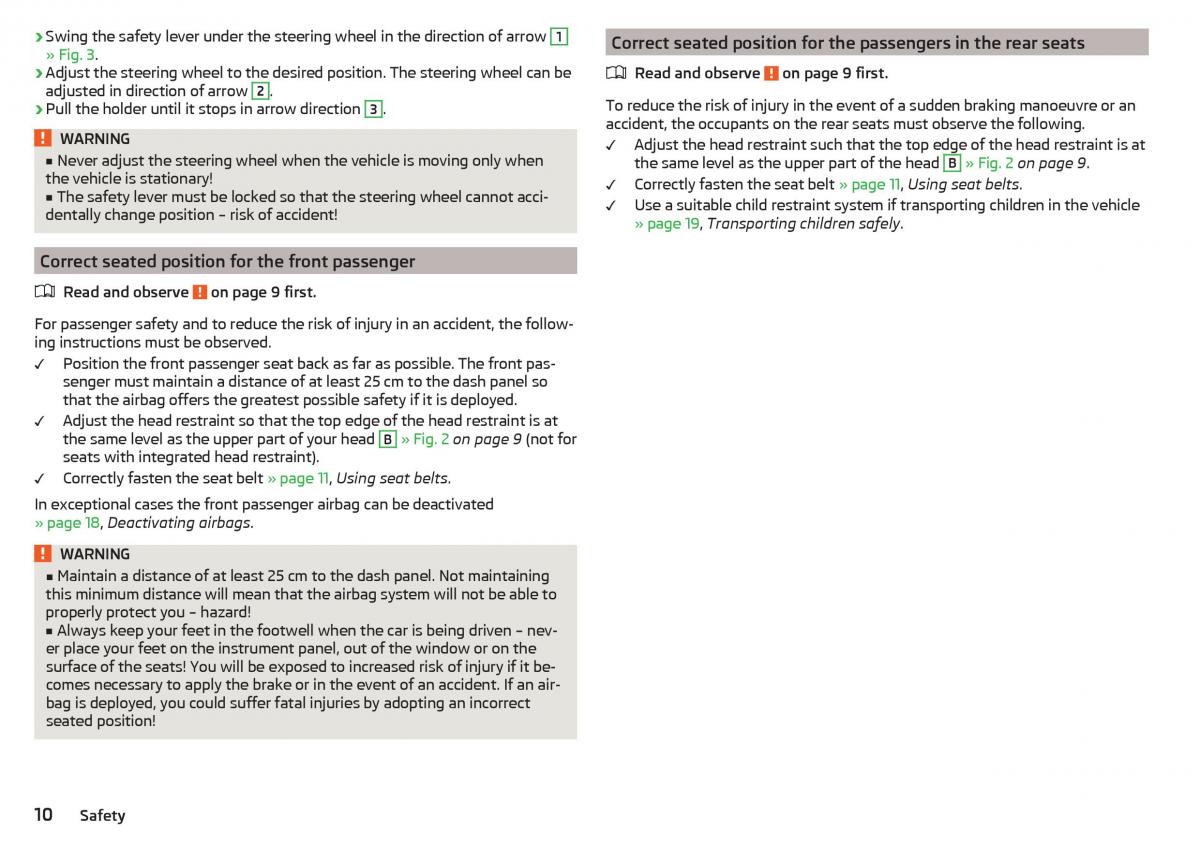 Skoda Rapid owners manual / page 12