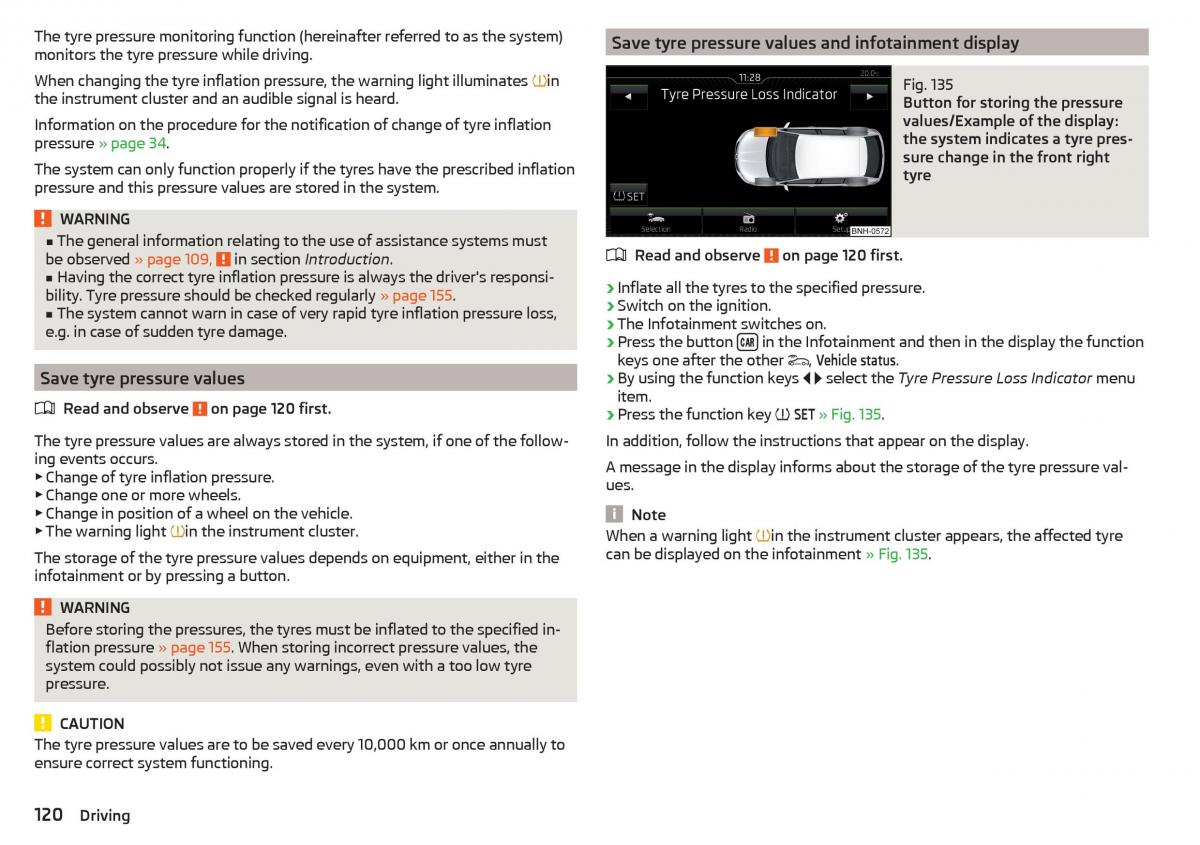 Skoda Rapid owners manual / page 122