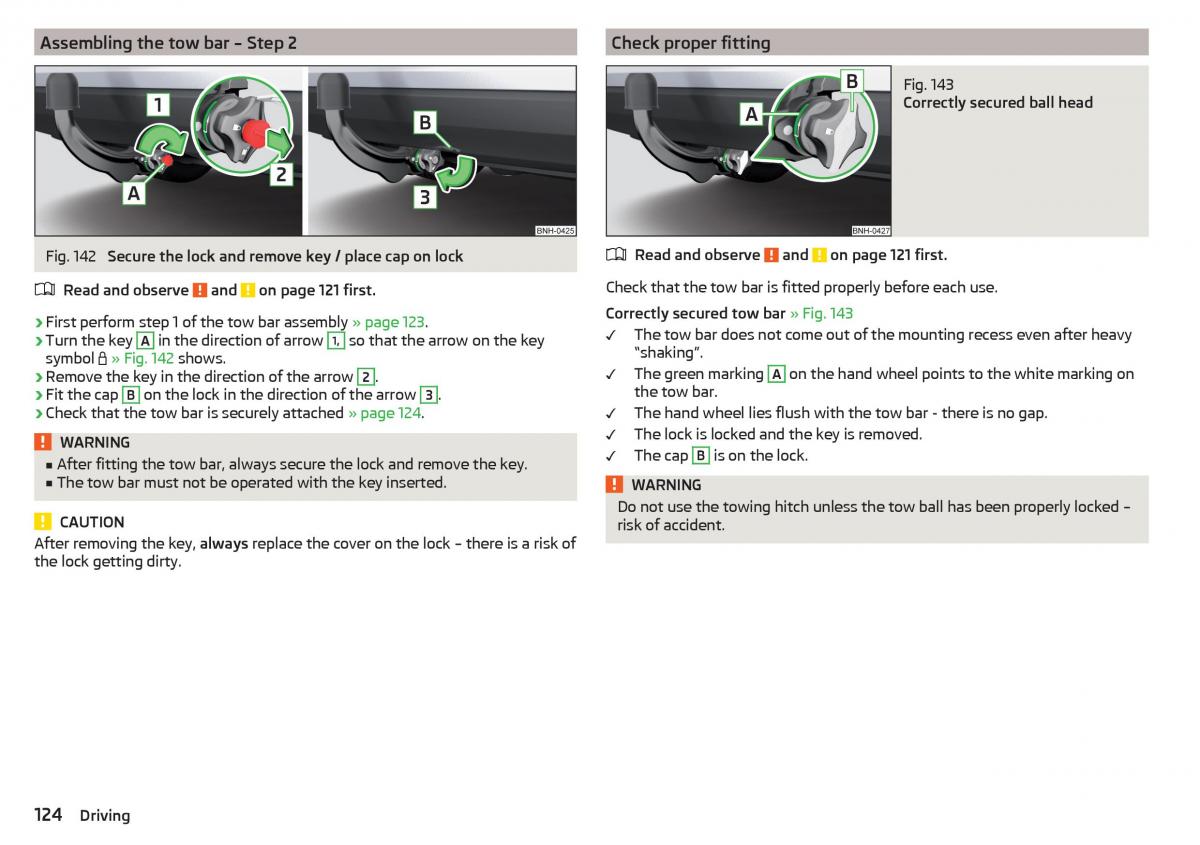 Skoda Rapid owners manual / page 126