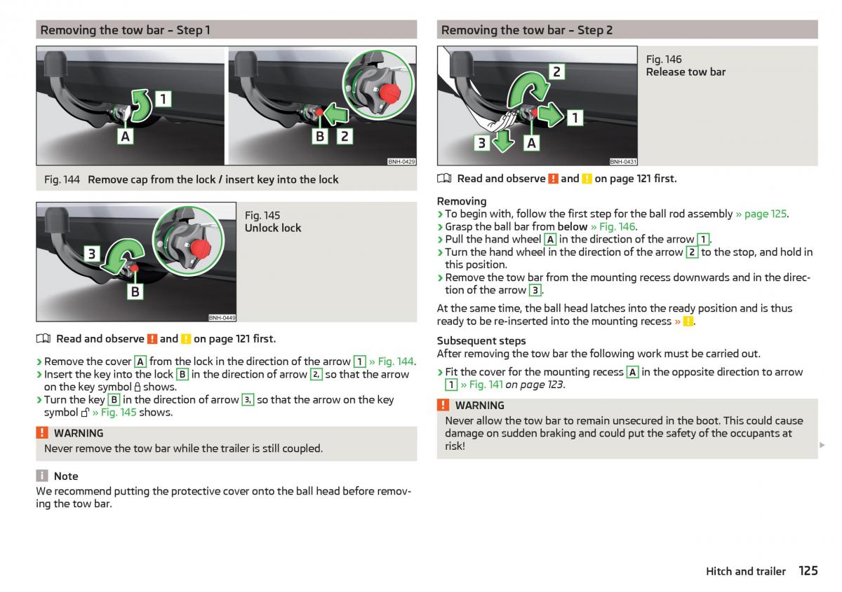 Skoda Rapid owners manual / page 127