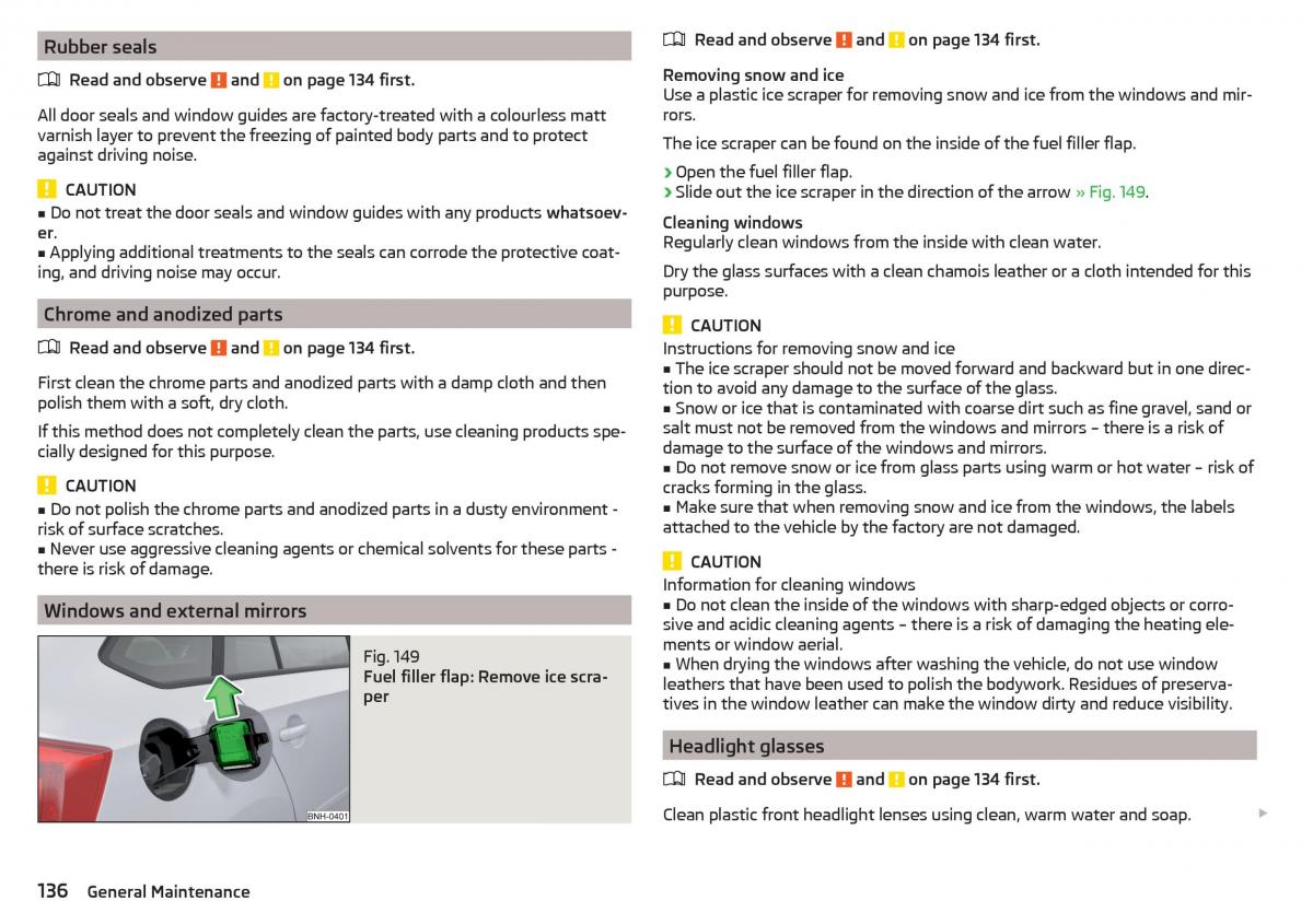 Skoda Rapid owners manual / page 138