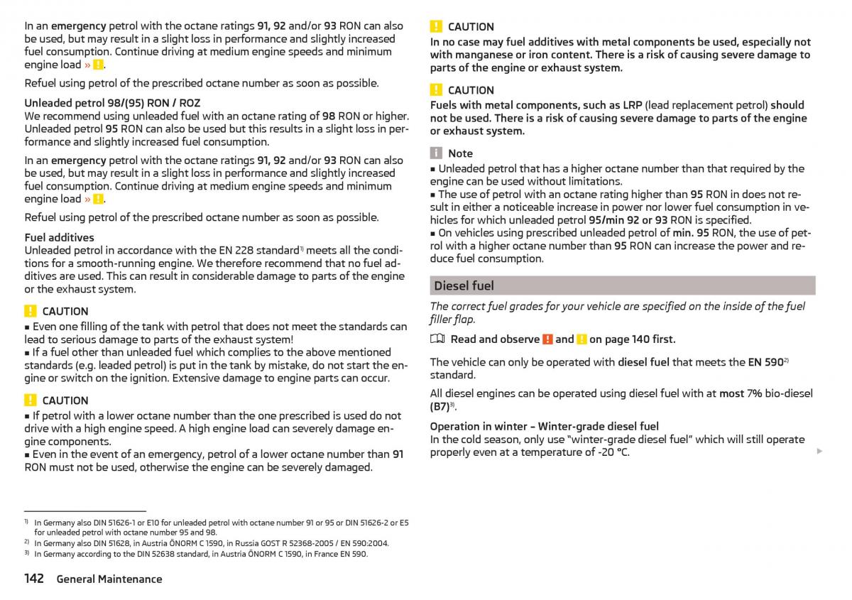 Skoda Rapid owners manual / page 144