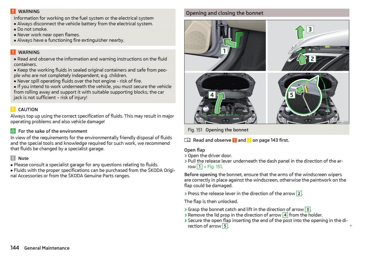 Skoda Rapid owners manual / page 146