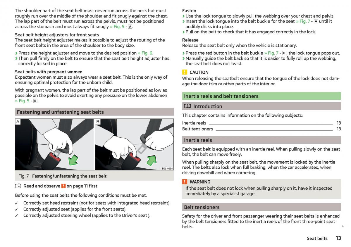 Skoda Rapid owners manual / page 15