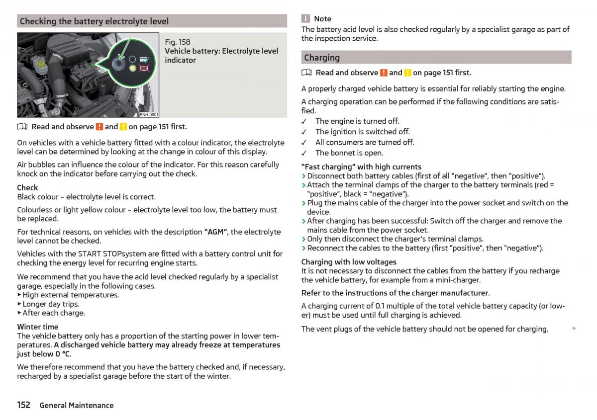 Skoda Rapid owners manual / page 154