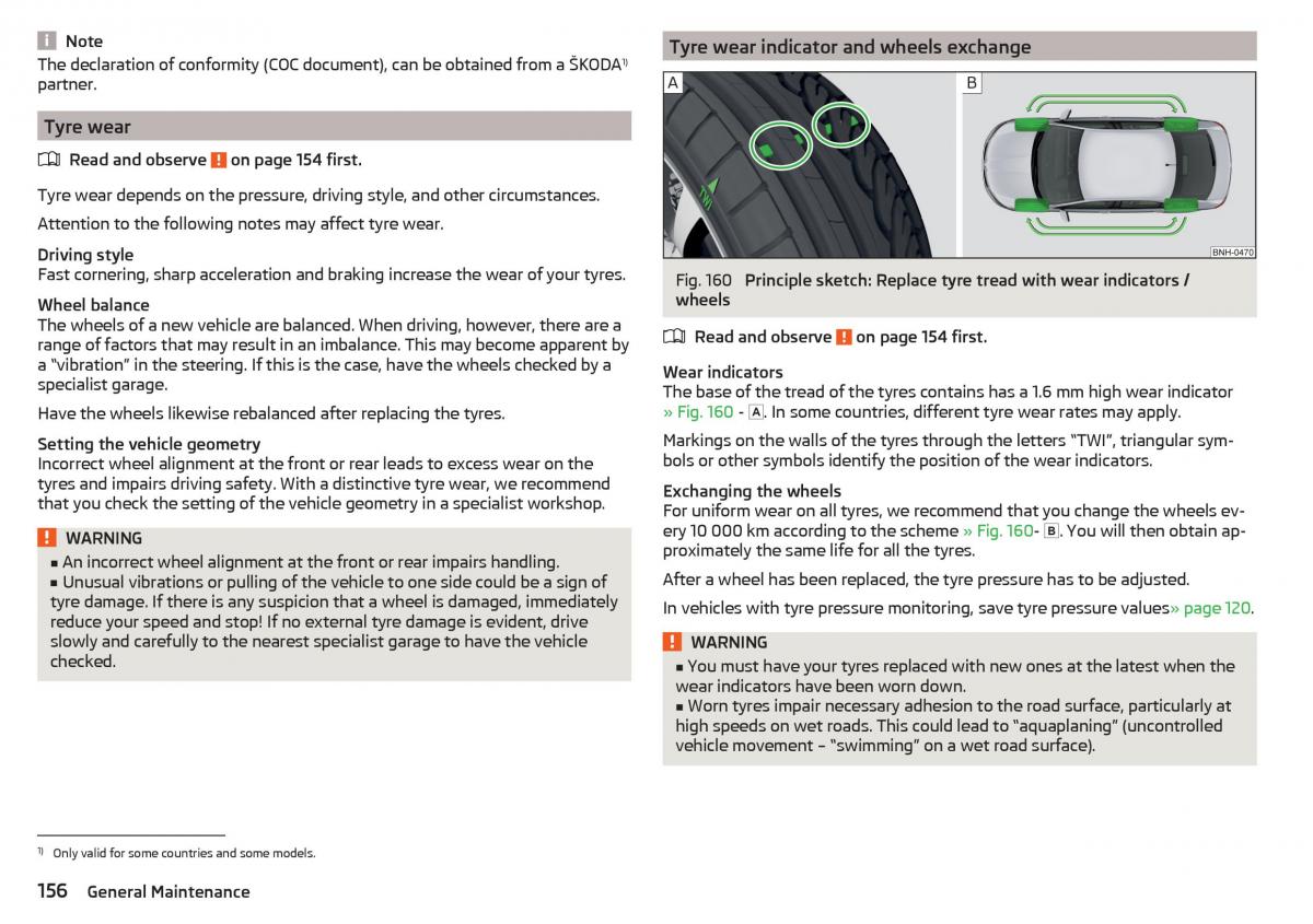 Skoda Rapid owners manual / page 158