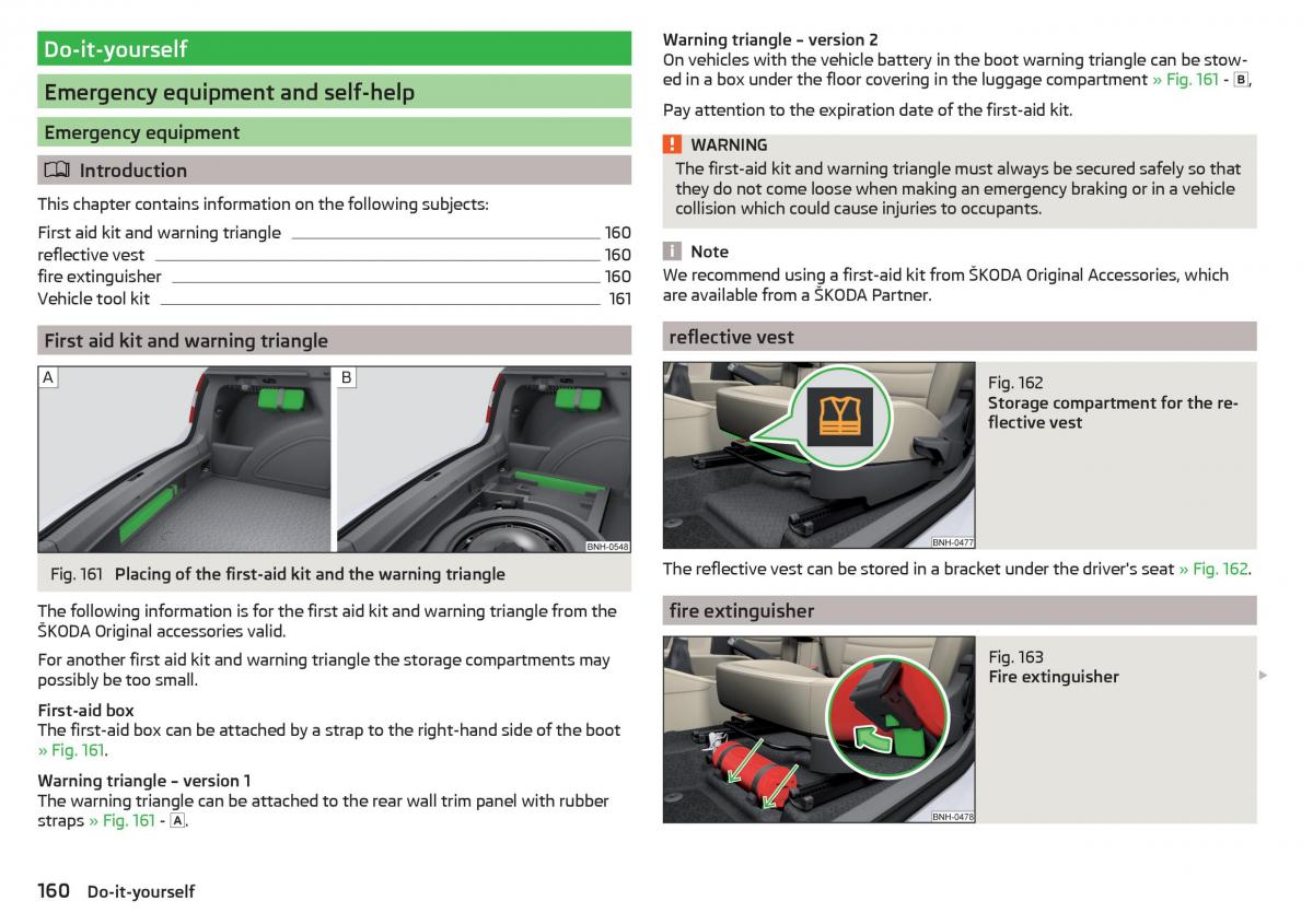 Skoda Rapid owners manual / page 162