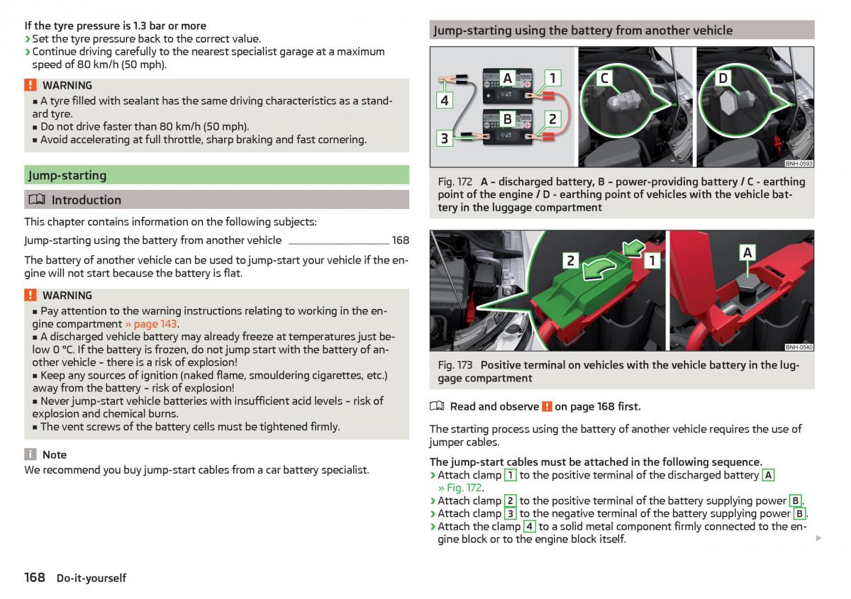 Skoda Rapid owners manual / page 170