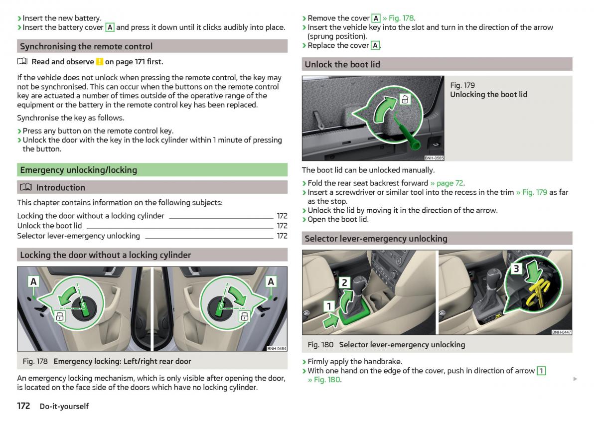 Skoda Rapid owners manual / page 174