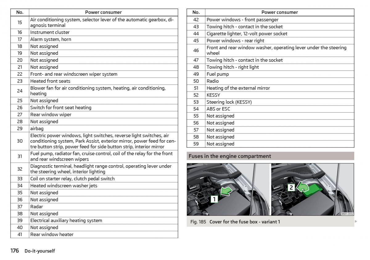 Skoda Rapid owners manual / page 178